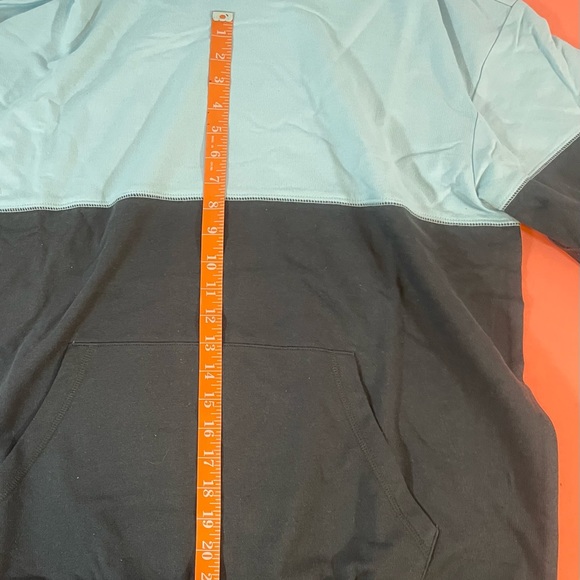 Original ice pullover hoodie. Soft blue top and blackened bottom.  NWT - Picture 8 of 9
